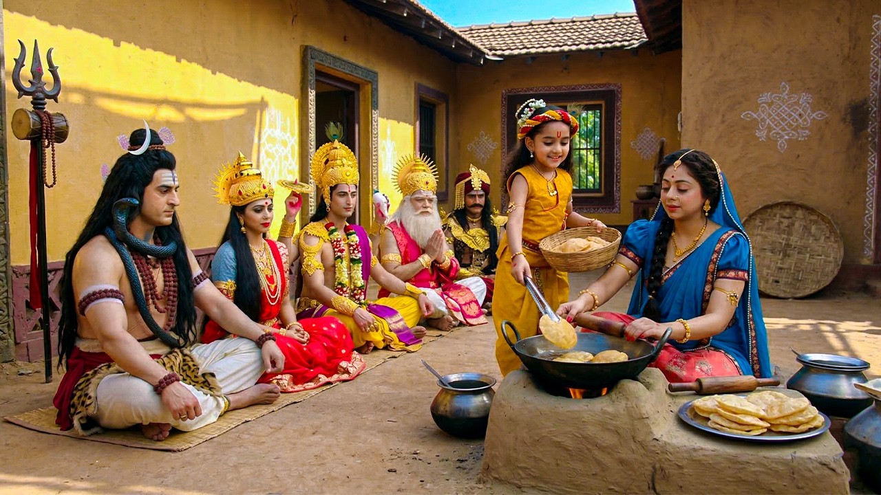 बाल कान्हा ने महादेव नारायण और ब्रह्मदेव को अपने घर पर भोजन करवाया | यशोमती मईया के नंदलाला |Krishan