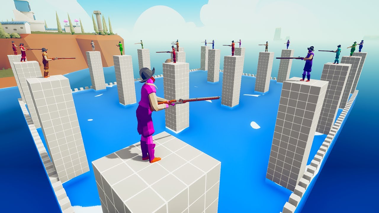 Battle Royale On The Towers In The Middle Of The Sea | Totally Accurate Battle Simulator TABS