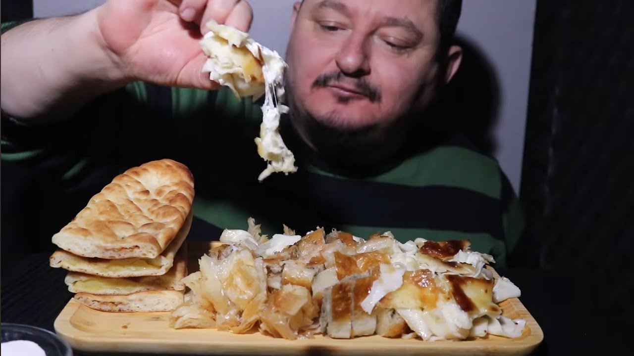 ASMR MUKBANG Su kol K&uuml;t B&ouml;reği Kır pidesi #amazing #sleep #foodasmr #mukbang 