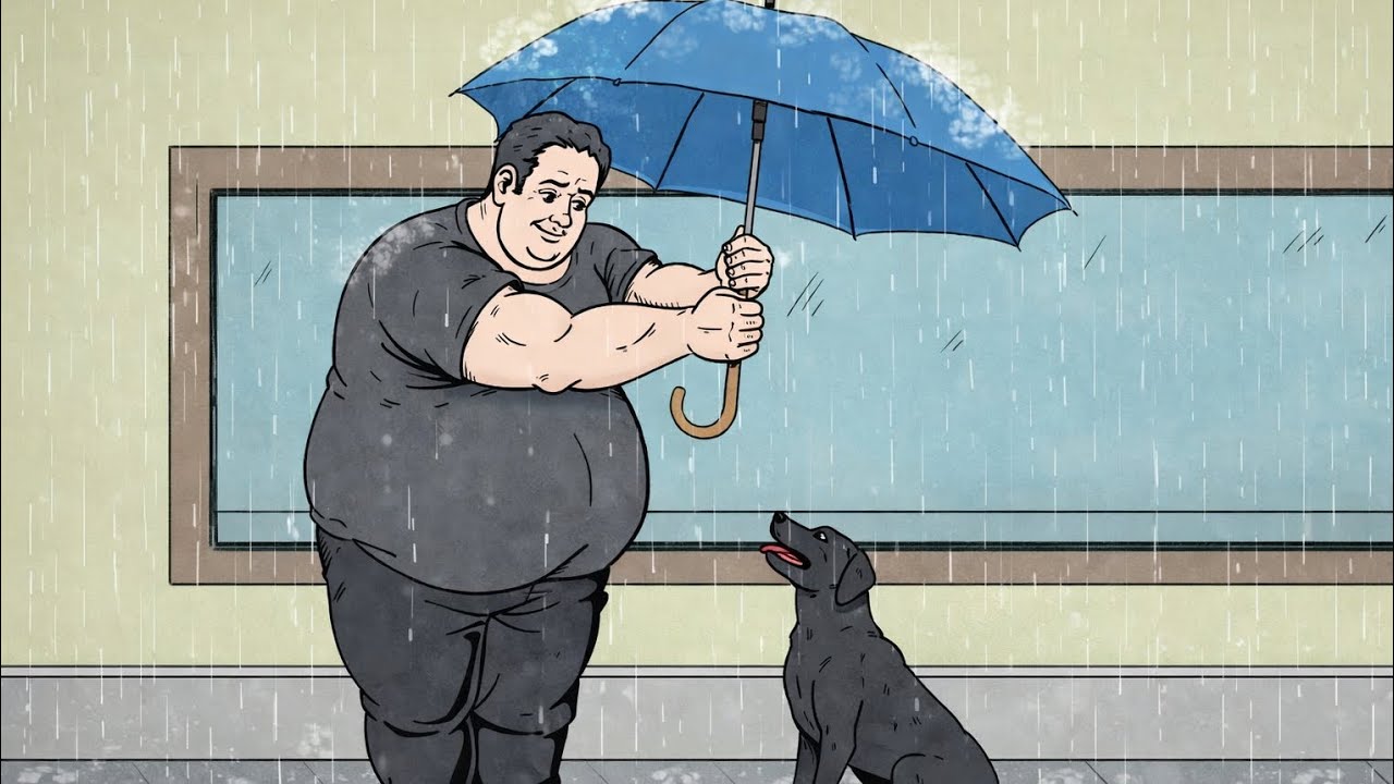 Hugo y un perro 