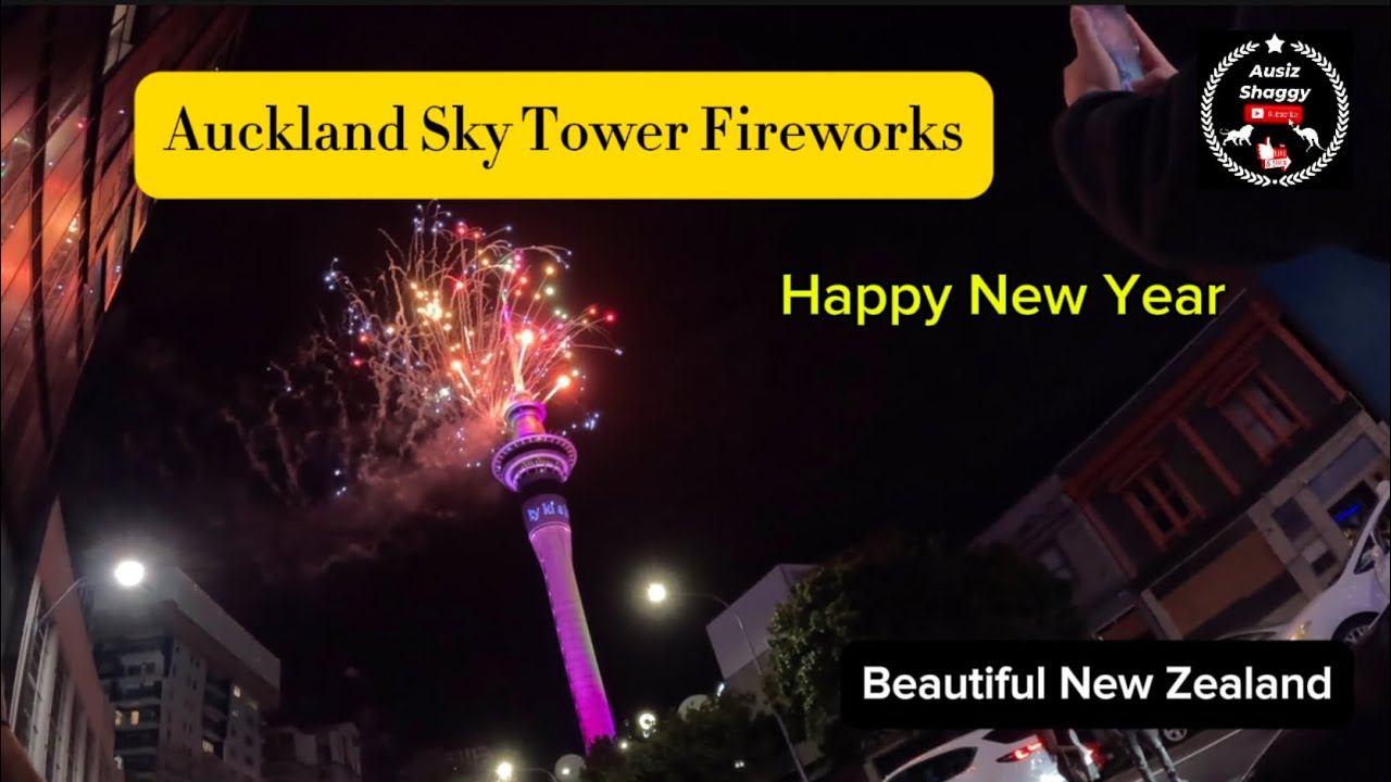 Spectacular Auckland Sky Tower Fireworks - New Year in Beautiful New Zealand