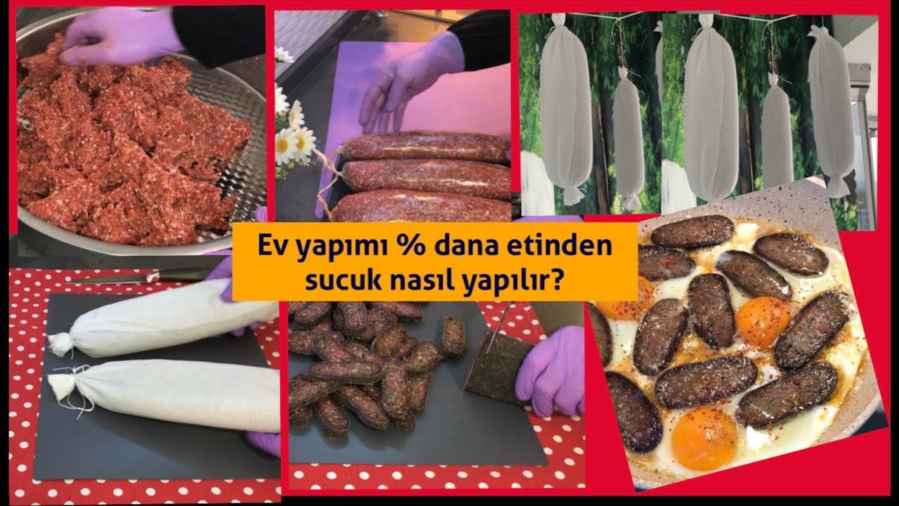 💯Dana etinden evde kasap sucuk nasıl yapılır? Muhteşem lezzette💥