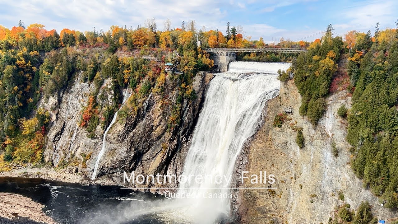 [4K]🇨🇦 Going to Autumn Montmorency Falls by bus, Quebec, Canada / Travel Vlog, Oct 2022