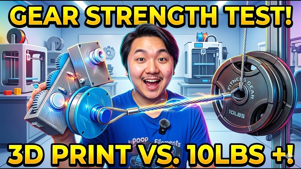 Are 3D Printed Gears Actually Strong? (Real Load Test)