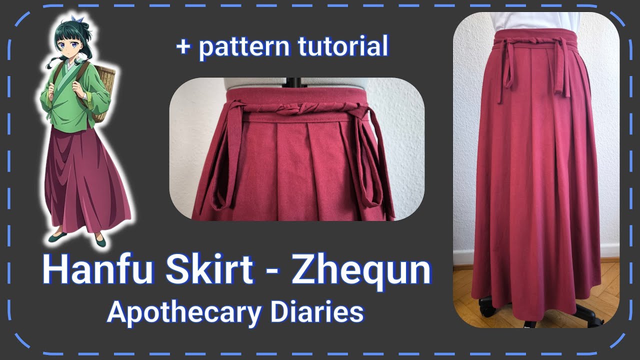 Apothecary Diaries - Maomao's Skirt full Cosplay Tutorial - 褶裙 - DIY Sewing