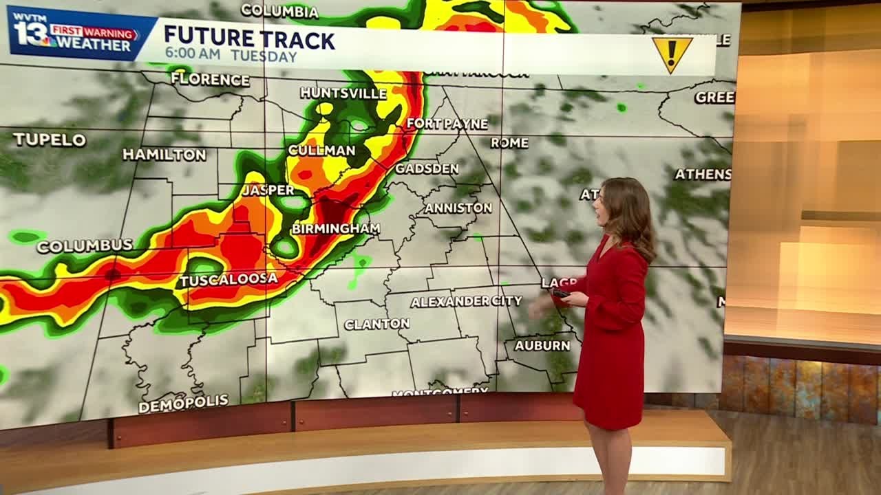 TEAM TRACKING: First Warning Meteorologists track and time storms crossing Alabama Tuesday