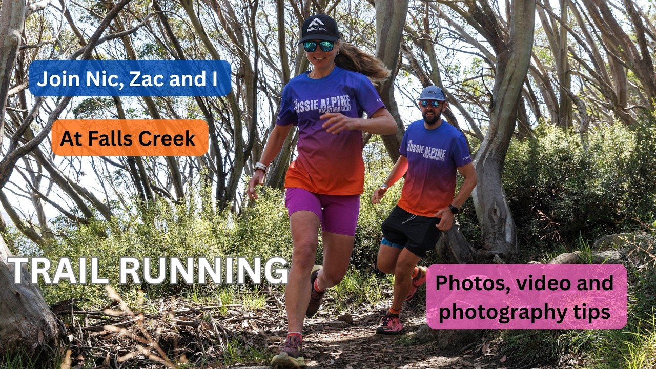 photographing and videoing Trail running at Falls Creek Victoria