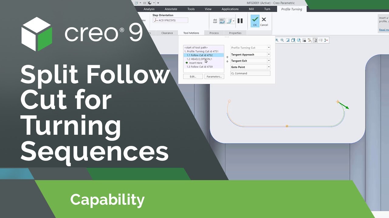 Split Follow Cut for Turning Sequences | Creo 9