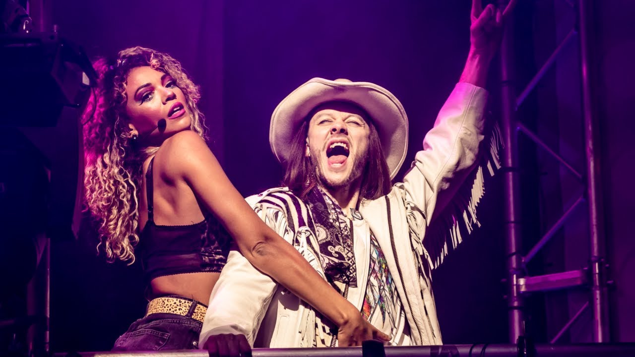 Strictly star Kevin Clifton as Stacee Jaxx in Rock Of Ages - The Musical (UK)