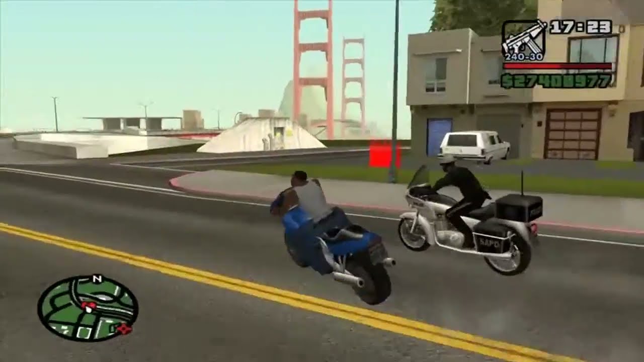 speedest and funny motorbike raide ))  GTA SA