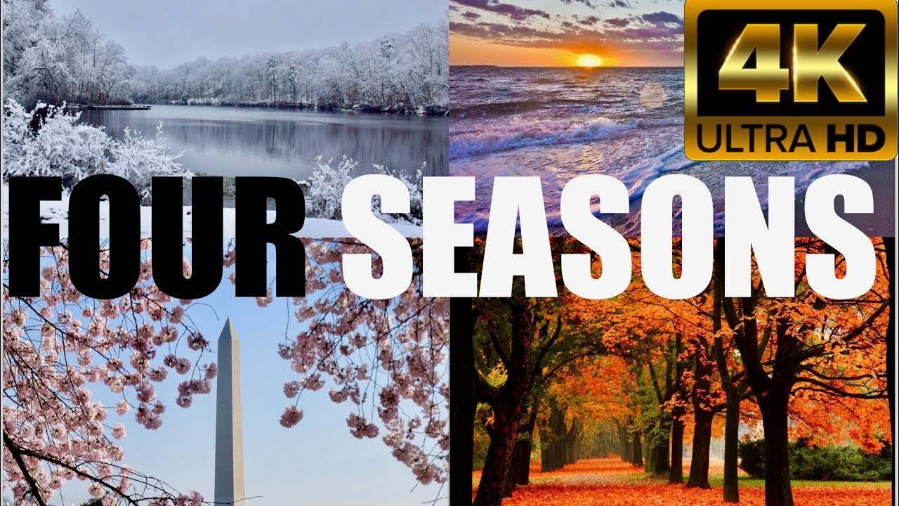 Four seasons in North America | Snowfall, fall autumn, spring, summer