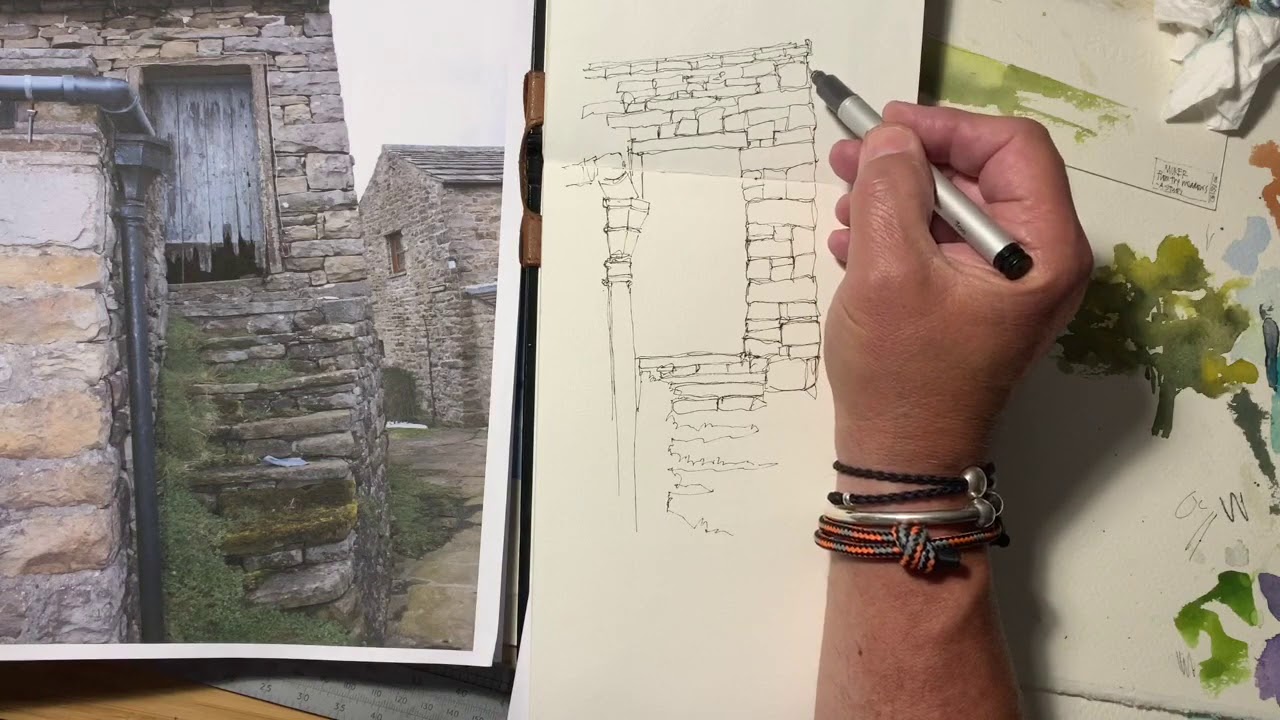 Quick and loose drawing with a fine pen