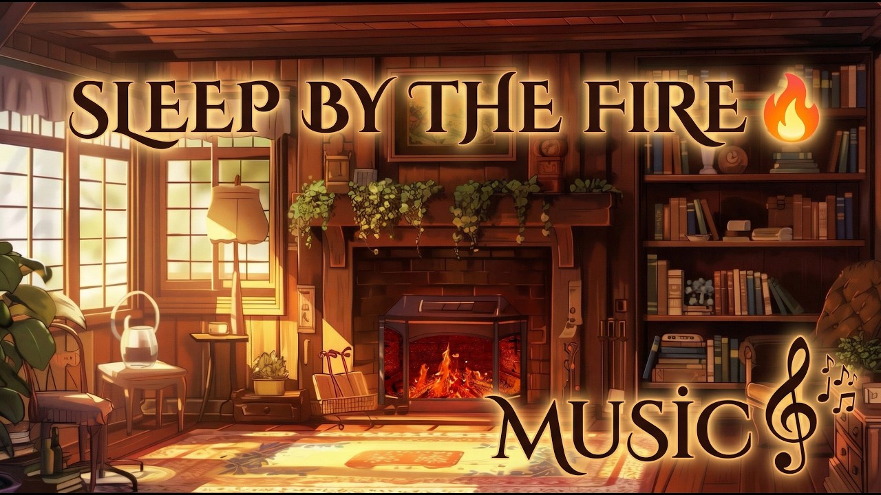 Deep Sleep by the Fireplace 🔥 Calm Music & Fire Sounds All Night