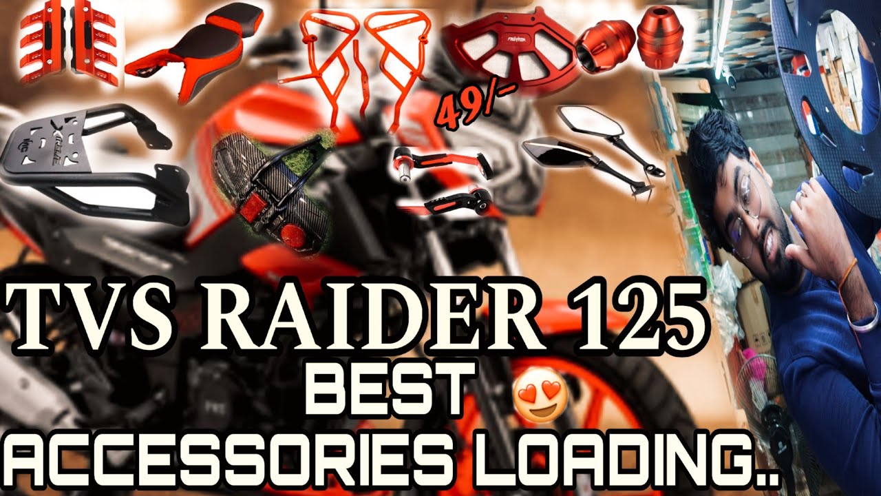 RAIDER 125 NEXT LEVEL ACCESSORIES 🔥💯 // RAIDER 125 MODIFICATION ACCESSORIES //TVS RAIDER MODIFIED..