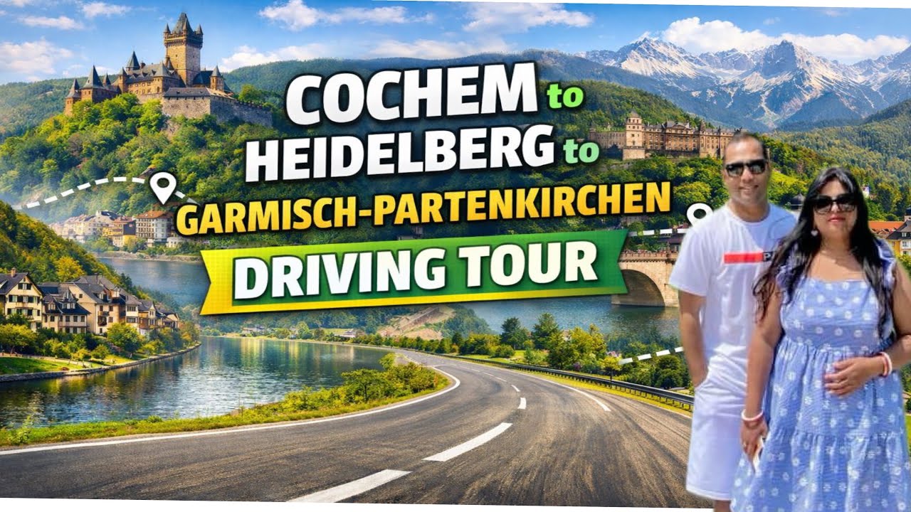 COCHEM to HEIDELBERG to GARMISCH PARTENKIRCHEN DRIVING TOUR || 4K VIDEO #youtube #viral #trending 