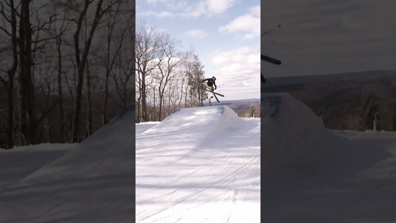 Iron Cross 360 park skiing like I'm in the Olympics #skiing #bigair