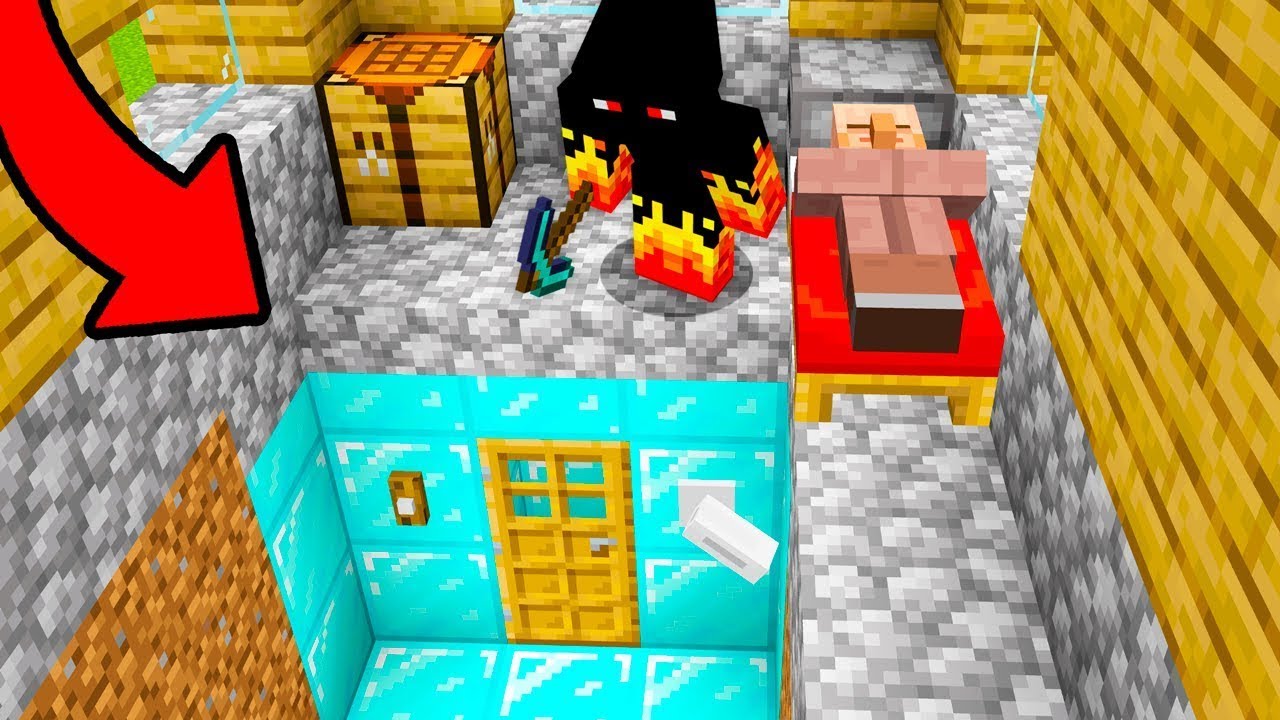 ENCONTR&Eacute; LA BASE DE DIAMANTES SECRETA DEL ALDEANO EN MINECRAFT