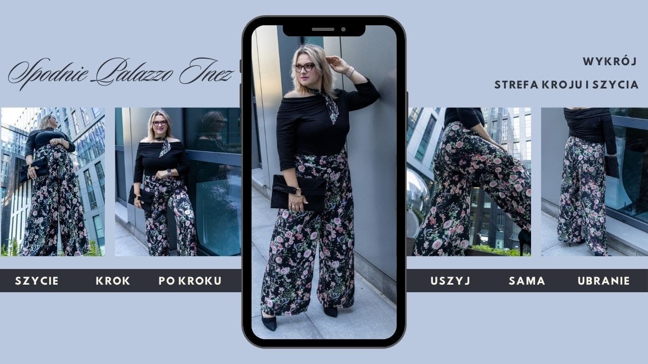 Jak uszyć spodnie Palazzo INEZ - Krok po kroku - Wykrój Strefa Kroju i Szycia