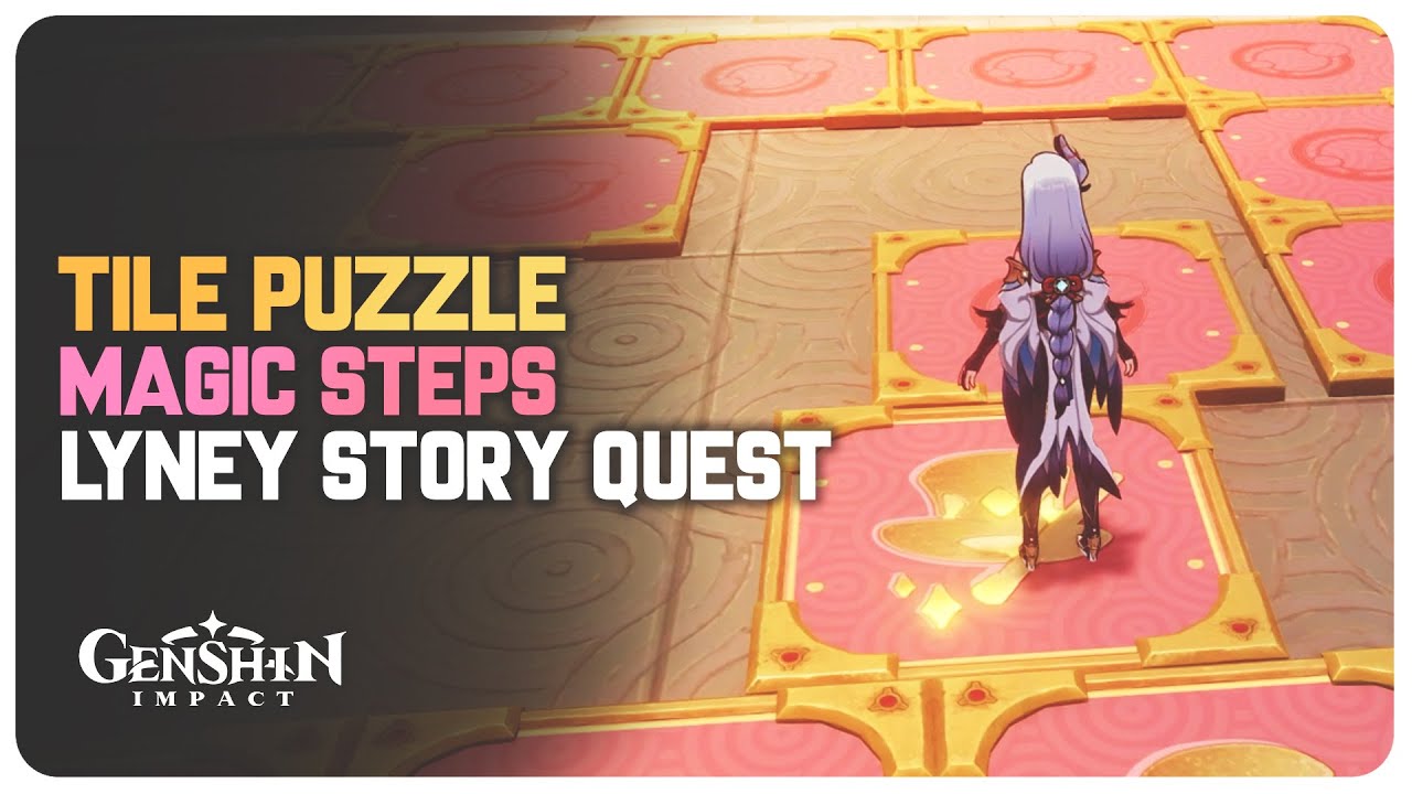 Tile Puzzle (Lyney Story Quest) Activate All Magic Steps | Genshin Impact