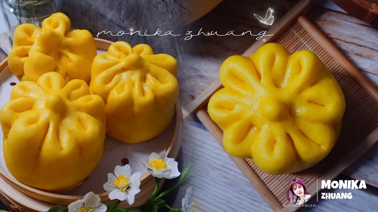 Fluffy No Collapse No wrinkle Pumpkin Steamed Buns |  Steamed Bun Recipe |  No Fail No Bake