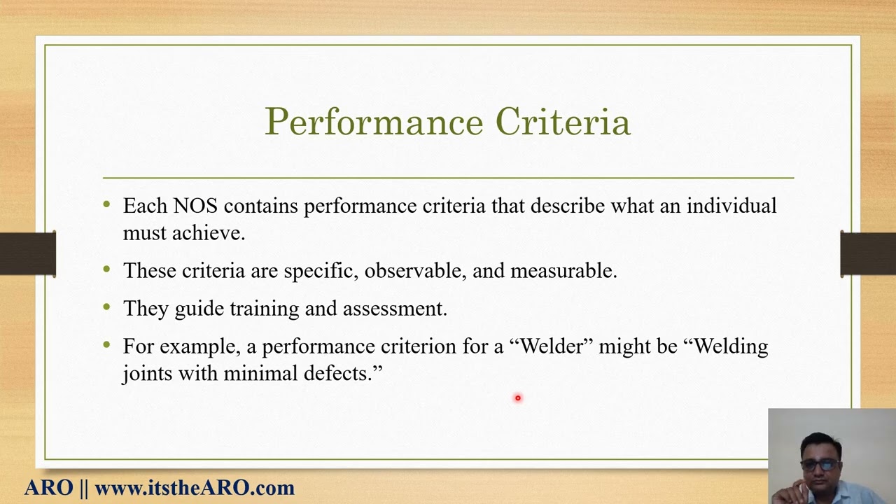 What is Performance Criteria in Qualification Pack?