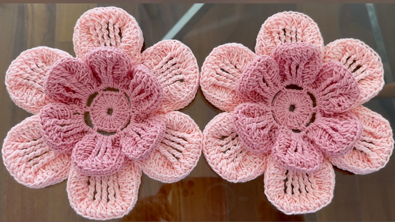 Como hacer flores a Crochet muy Fácil Tutorial para Principiantes