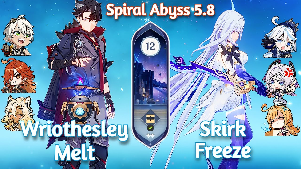 C1 Wriothesley Melt x C0 Skirk Freeze - NEW Spiral Abyss 5.8 | Genshin Impact