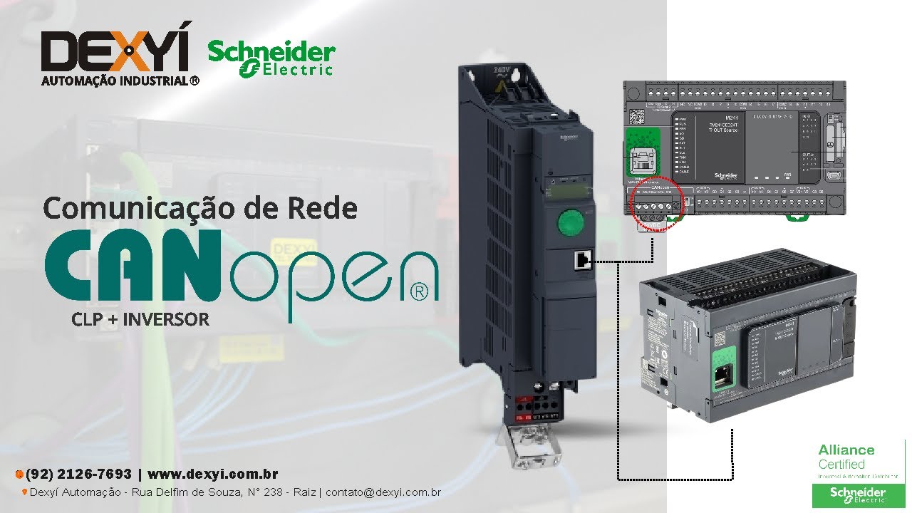 Comunicação CANoPen entre CLP e INVERSOR DE FREQUÊNCIA Schneider
