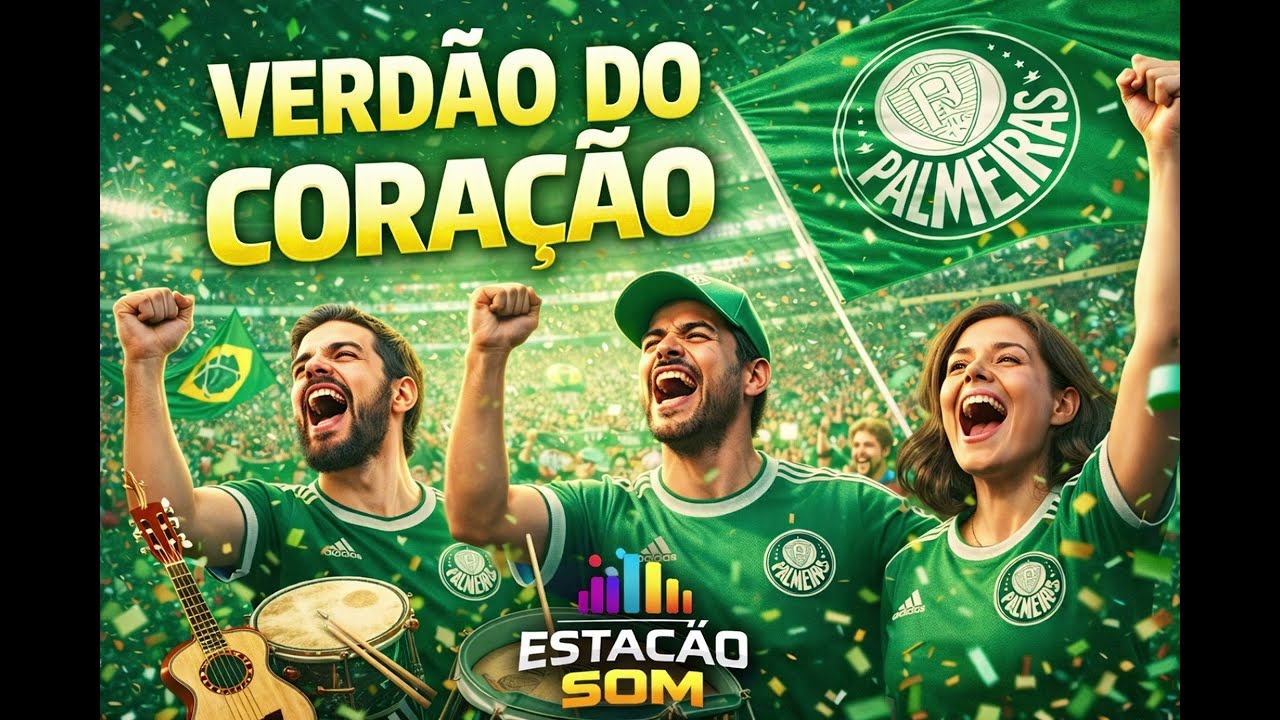 VERDÃO DO CORAÇÃO 💚 | Samba da Torcida do Palmeiras | Música para Cantar com o Verdão | ESTAÇÃO SOM