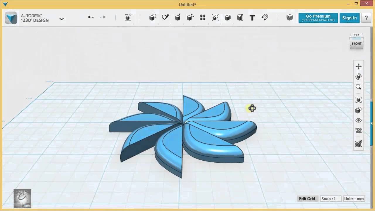 Учебное пособие по 123D Design - Продвинутый уровень 2/3 - Всё о шаблонах