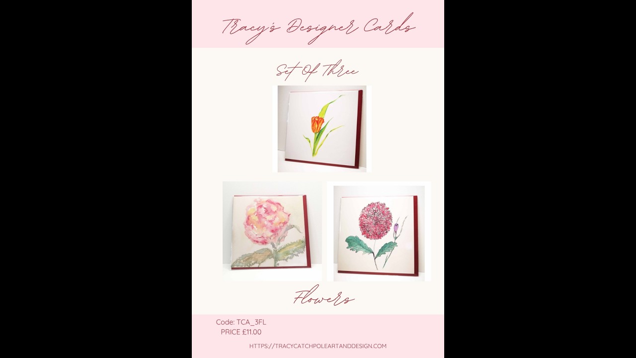 Catch New Greeting Cards made by Tracy Catchpole - Watercolour Artist, Surface Pattern Designer.