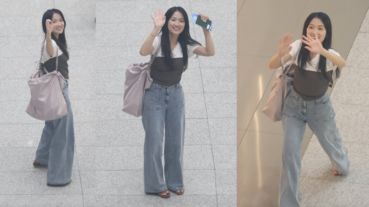 배우 김혜윤(4K 공내 영상)선재가 반할만한 세상 친절한 임솔. 오래 기다린 팬들에게 멈춰서 인사해주고, 알아보는 공항 이용객들에게 배꼽인사 하는 천사같은 김혜윤/24.06.08/