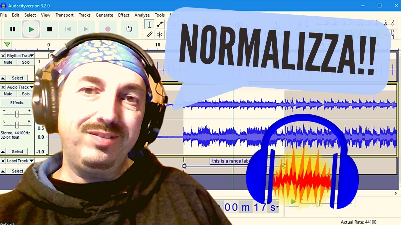 Normalizzare l'audio con AUDACITY - TUTORIAL in italiano per principianti - Evitiamo la distorsione!