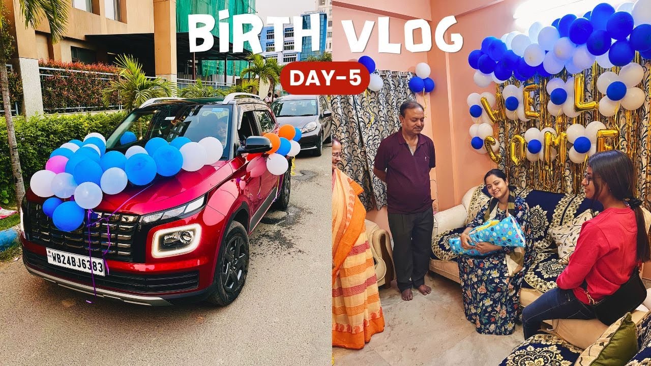 Emotional Baby Homecoming From Bhagirathi Neotia Newtown 🏥👶 | Birth Vlog Day - 5 | Bong Couple Diary