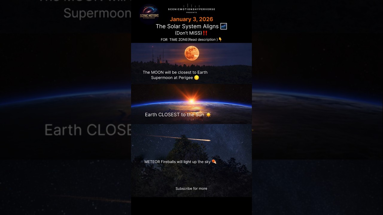 January 3, 2026 🌕☄️The Solar System Aligns in a Rare Way