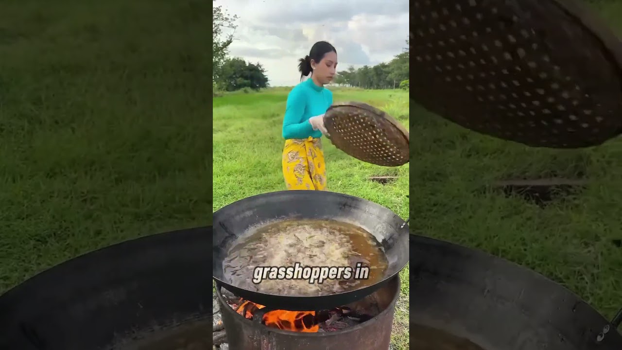 This woman is INSANE, eating grasshoppers! 🦗😱