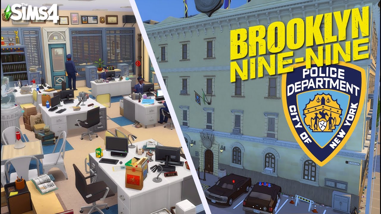 POLICE Station Sims 4 | Sims 4 Brooklyn NINE NINE Police Station | NO CC | Sims 4 fast build