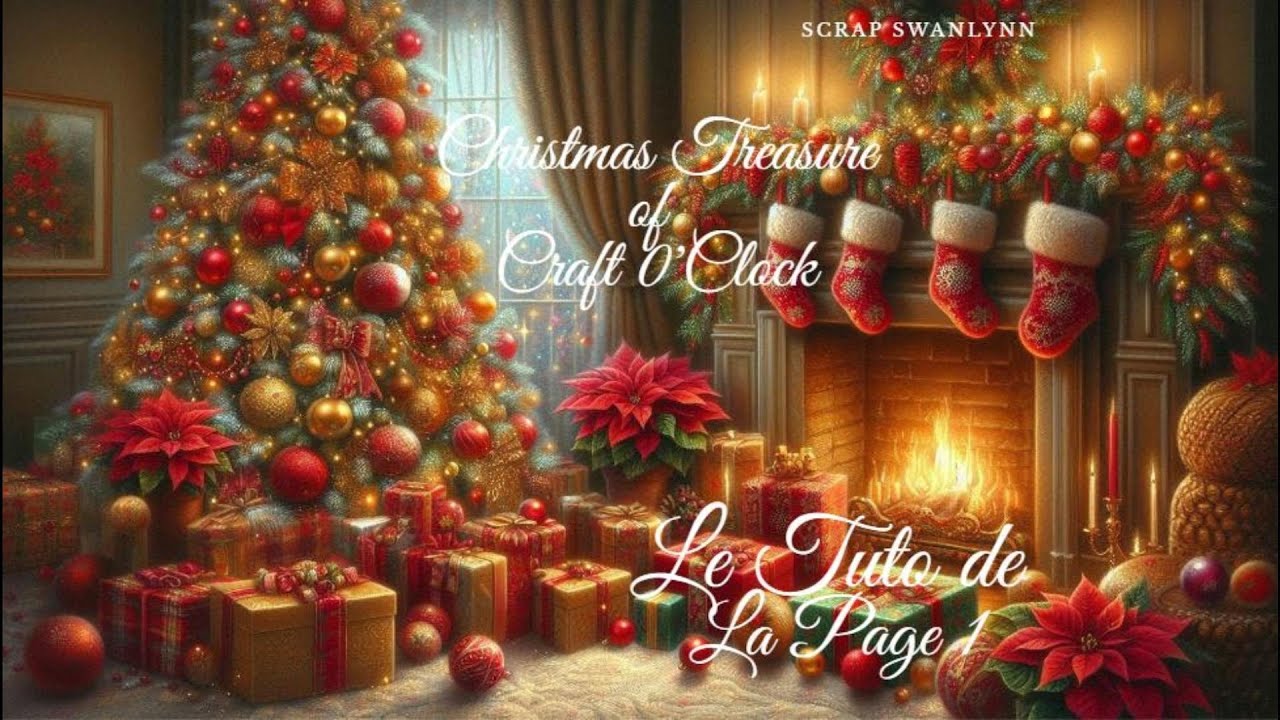 Album#Christmas Treasure#CraftO'Clock#Tuto de La Page 1 Modifiée 🎄​🎁