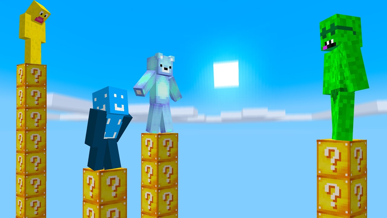 Lucky Block Pillars But it's Absurd in Minecraft