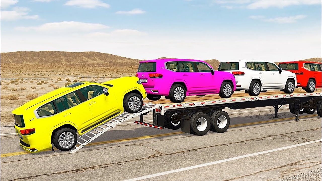 Lightning McQueen vs. The Ultimate Pothole! 🏁 | BeamNG.Drive Flatbed Challenge #3