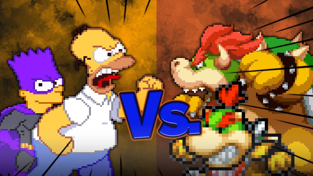 [MUGEN] Father and son | Homer & Bartman vs Bowser & Bowser.Jr