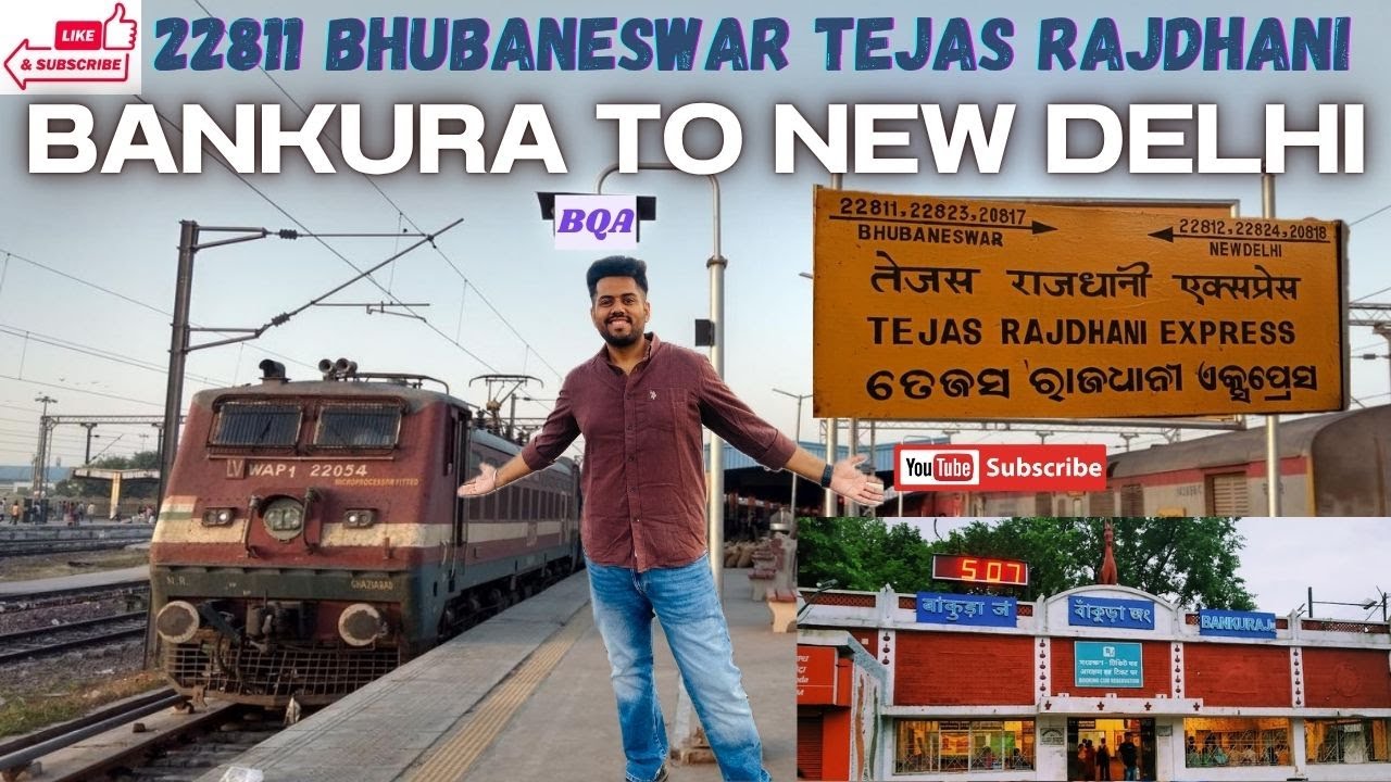 Bankura To New Delhi || Bhubaneswar Tejas Rajdhani || Train Journey || *Via Adra || Bankura Junction