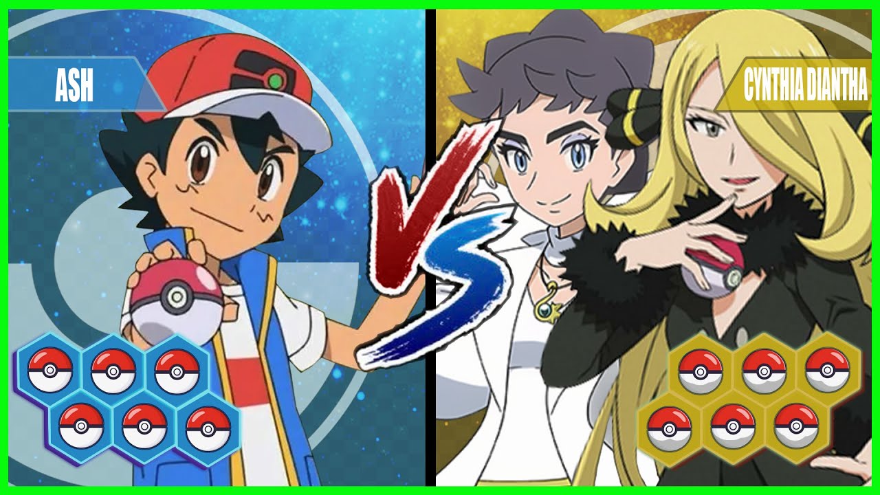 Pokémon Battle Pedia: ASH Vs. CYNTHIA and DIANTHA