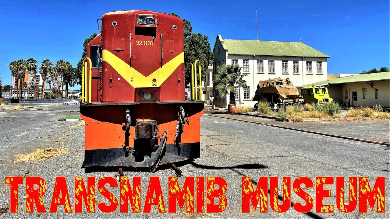 TransNamib Railroad Museum outdoor display in Windhoek, Namibia, southern Africa