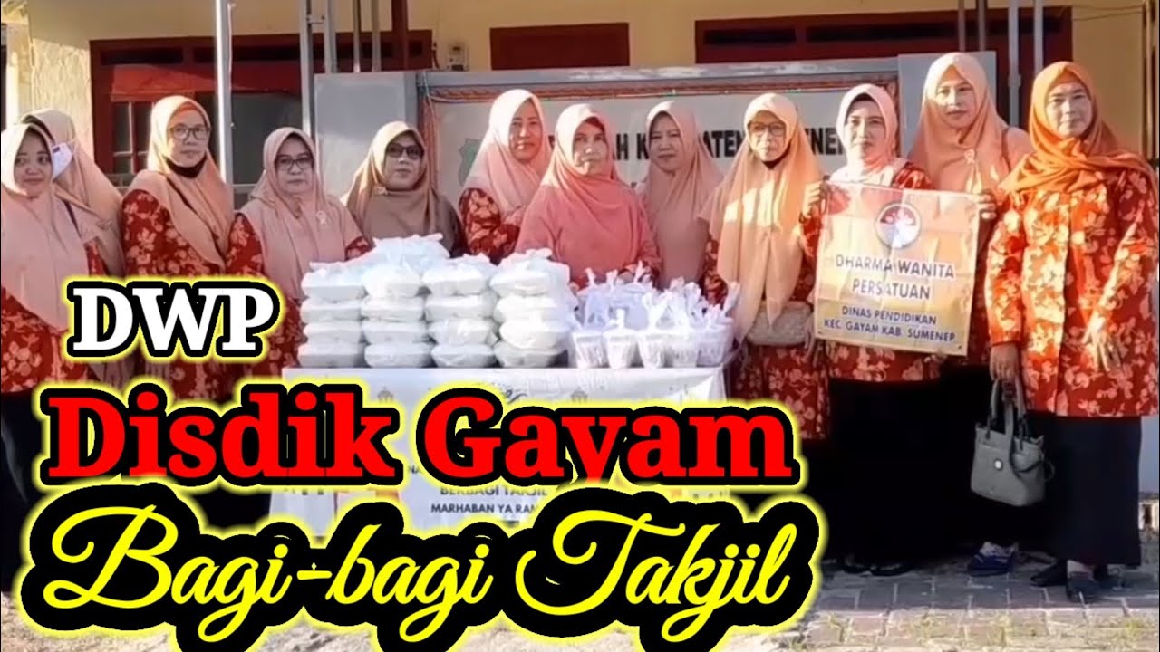 Ramadhan Berkah,,  DWP Disdik  Gayam Berbagi Takjil