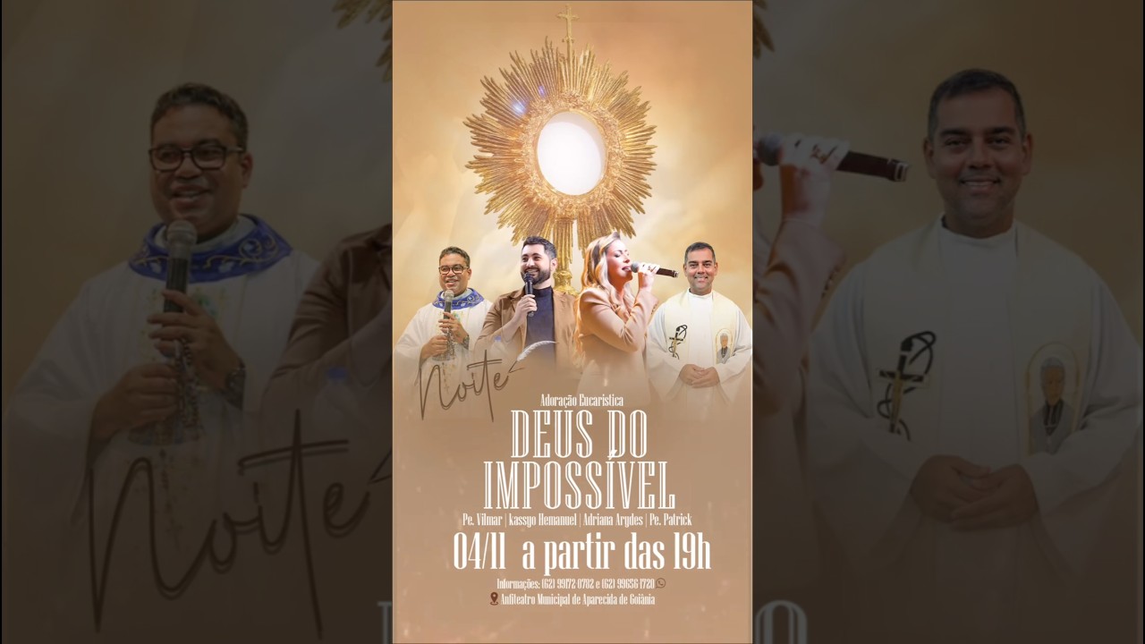 Evento Cat&oacute;lico em Goi&acirc;nia e Ap de Goi&acirc;nia! Noite Deus do Imposs&iacute;vel! #f&eacute; #jesus #catolico #igreja