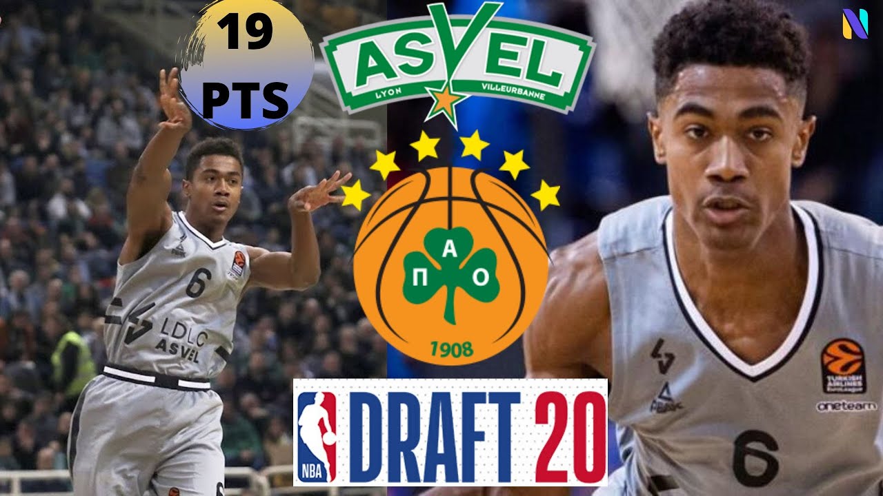 Theo Maledon ASVEL 19 PTS (6-10 FG in 20 Min vs Panathinaikos OPAP Athens | Euroleague