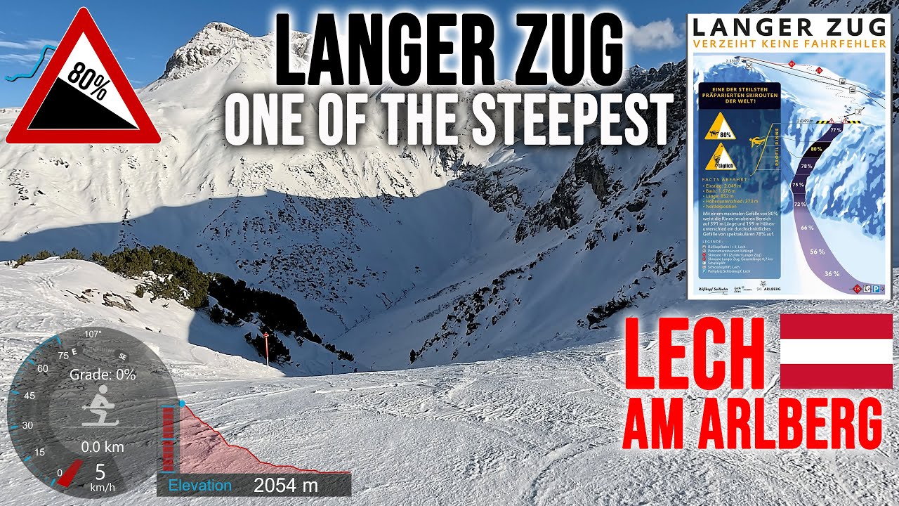 [4K] Skiing Lech am Arlberg, 80% Langer Zug - One of the Steepest, Ski Arlberg Austria, GoPro HERO13