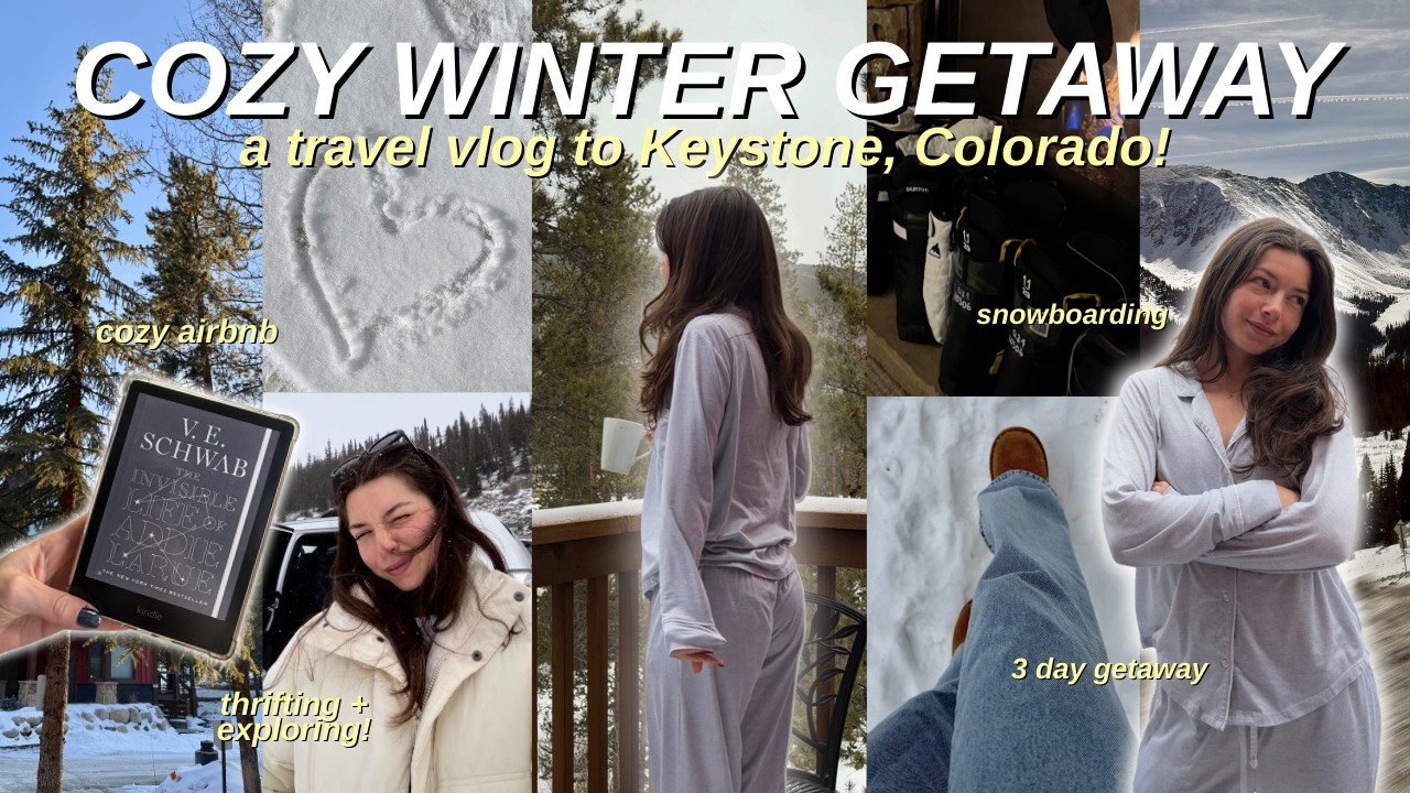 COZY WINTER TRAVEL VLOG! romanticizing winter, slow mornings, snowboarding, & exploring
