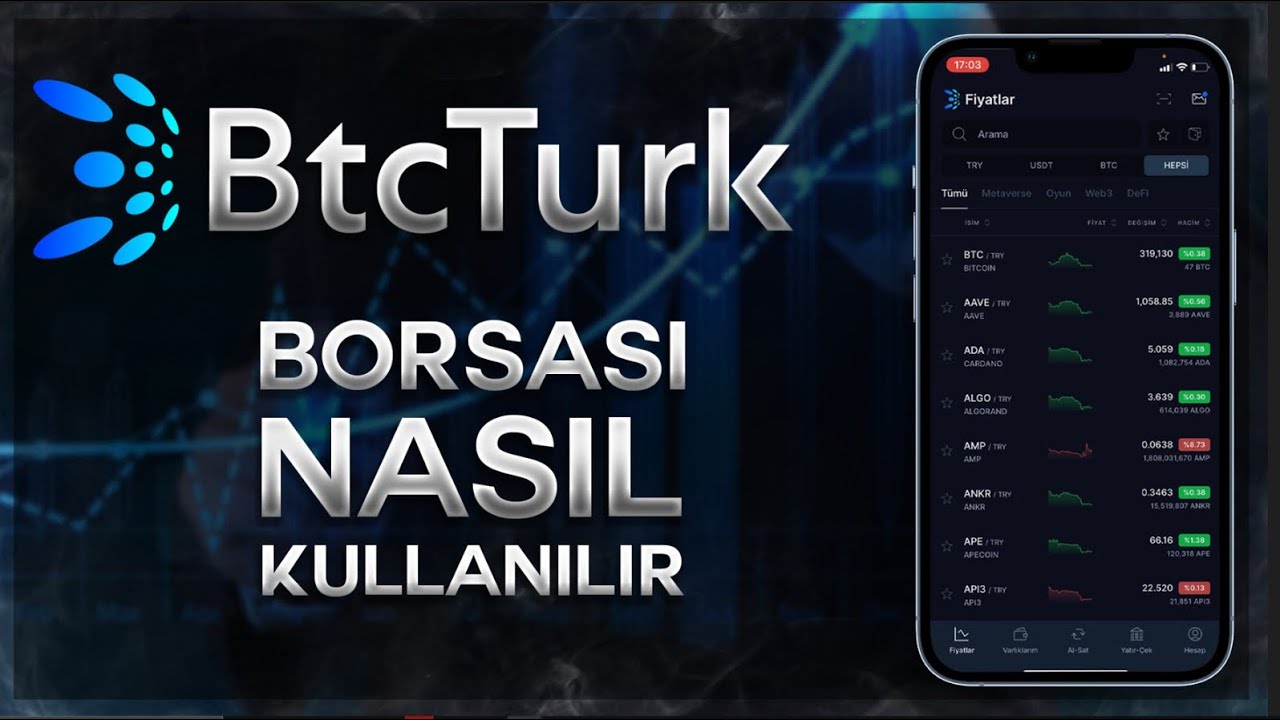 BtcTurk Pro mobil kullanımı.